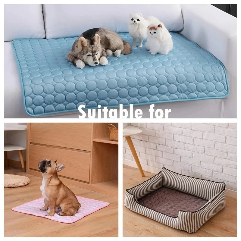 Tapis Rafraîchissant pour Chien - Gel Auto-Activé, Sans Eau ni Électricité