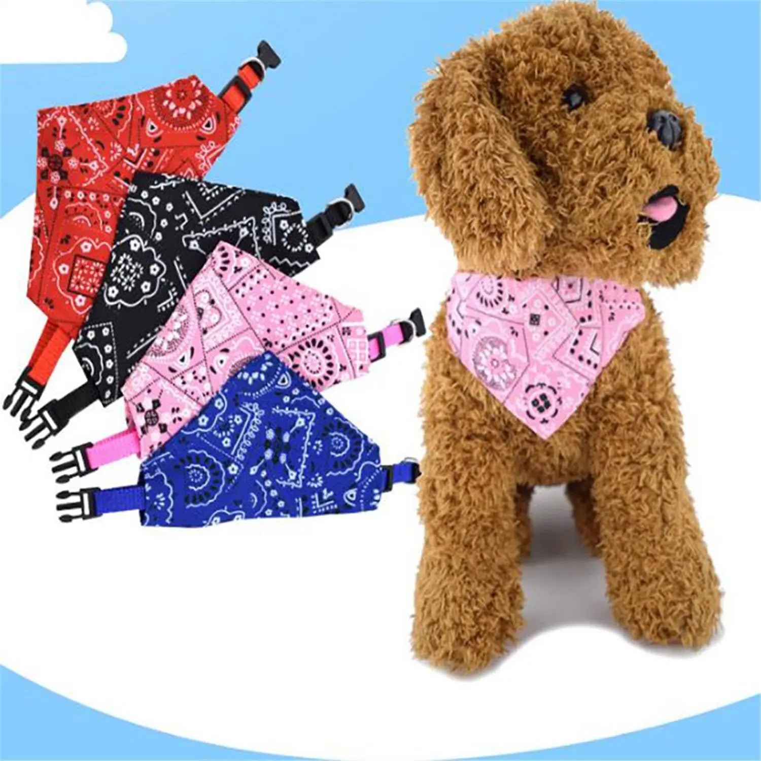 Bandana Stylé pour Chien - Foulard Triangulaire Réglable, Tendance et Confortable