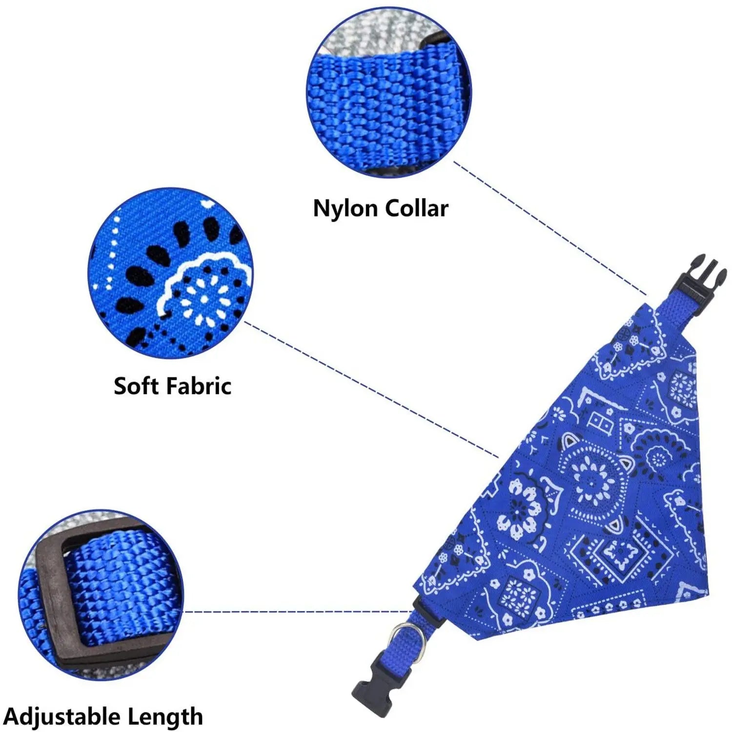 Bandana Stylé pour Chien - Foulard Triangulaire Réglable, Tendance et Confortable
