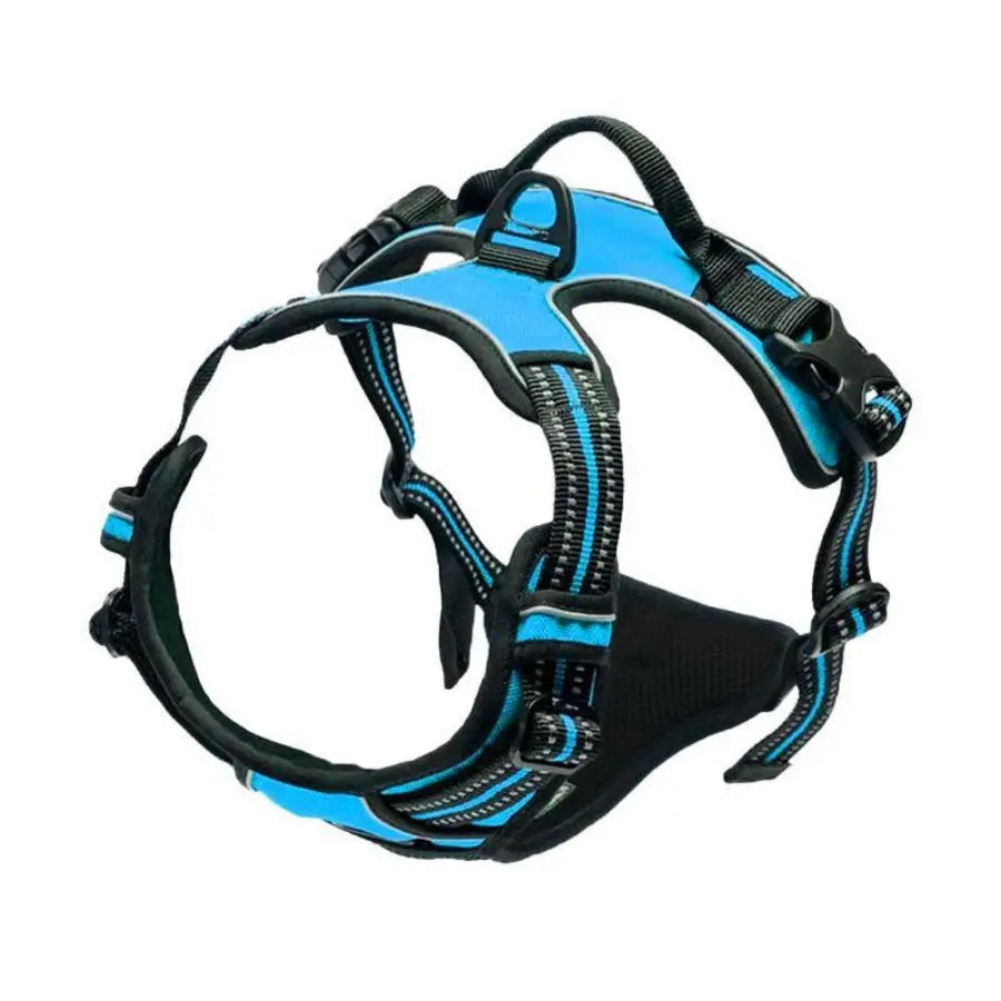 Harnais Anti-Traction Premium - Clip Frontal Réfléchissant pour Grands et Petits Chiens