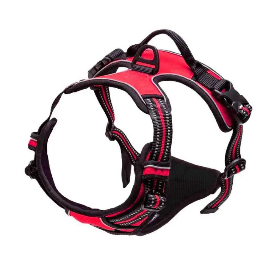 Harnais Anti-Traction Premium - Clip Frontal Réfléchissant pour Grands et Petits Chiens