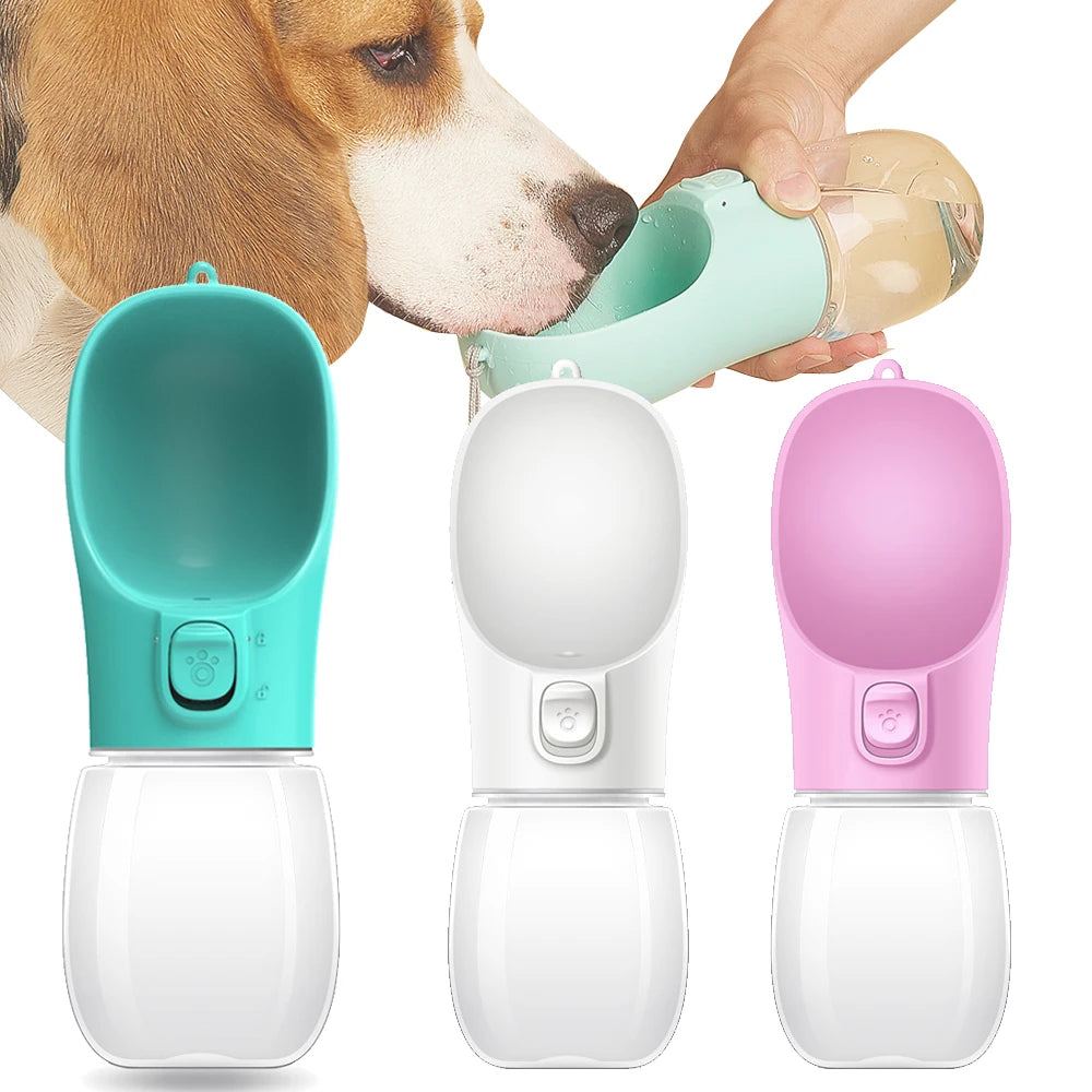 Bouteille d'Eau Portable pour Chien - Abreuvoir 2-en-1 Étanche pour Promenades