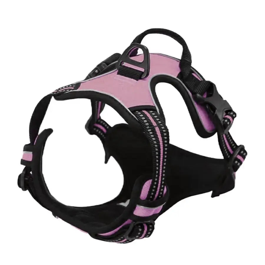 Harnais Anti-Traction Premium - Clip Frontal Réfléchissant pour Grands et Petits Chiens