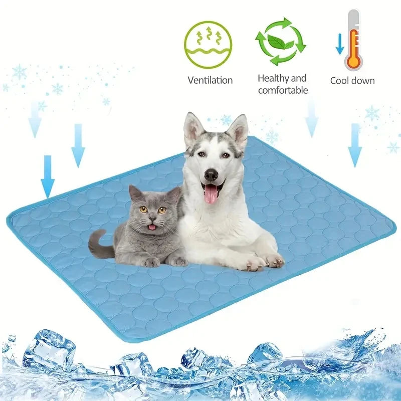 Tapis Rafraîchissant pour Chien - Gel Auto-Activé, Sans Eau ni Électricité