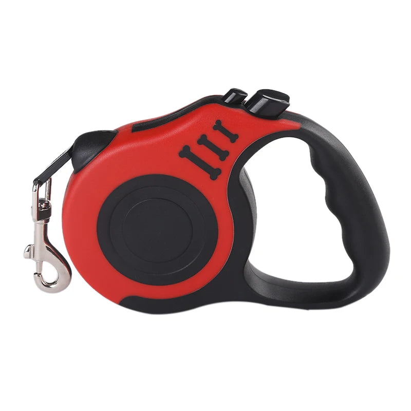 Laisse Rétractable 5m pour Chien - Nylon Solide, Frein Automatique, pour Petits et Grands Chiens