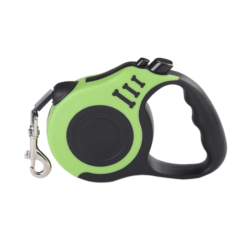 Laisse Rétractable 5m pour Chien - Nylon Solide, Frein Automatique, pour Petits et Grands Chiens