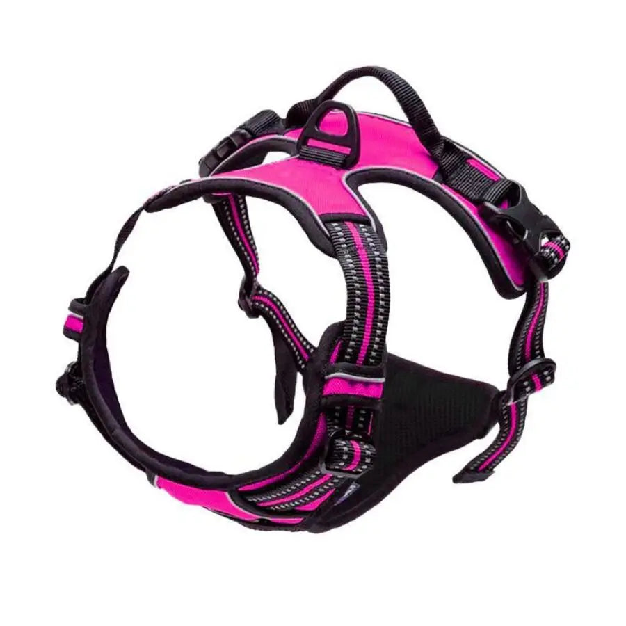 Harnais Anti-Traction Premium - Clip Frontal Réfléchissant pour Grands et Petits Chiens