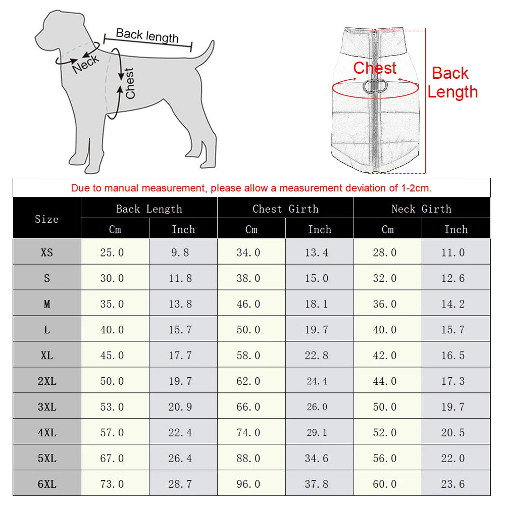 Manteau Imperméable pour Chien - Coupe-Vent Réfléchissant, du XS au XXL