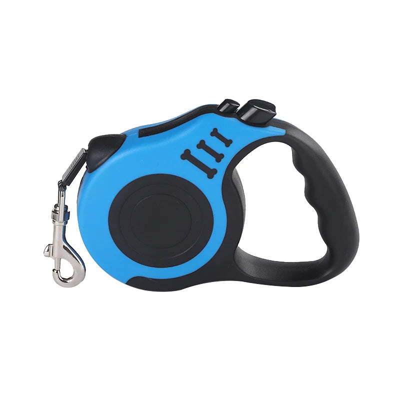 Laisse Rétractable 5m pour Chien - Nylon Solide, Frein Automatique, pour Petits et Grands Chiens