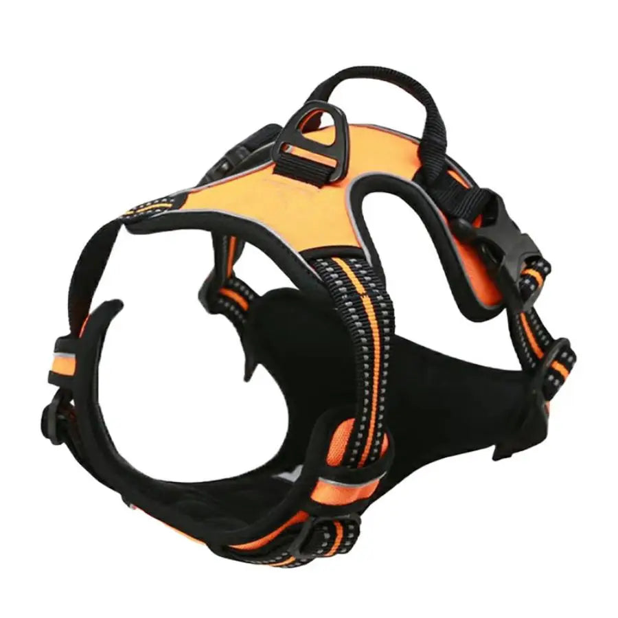 Harnais Anti-Traction Premium - Clip Frontal Réfléchissant pour Grands et Petits Chiens