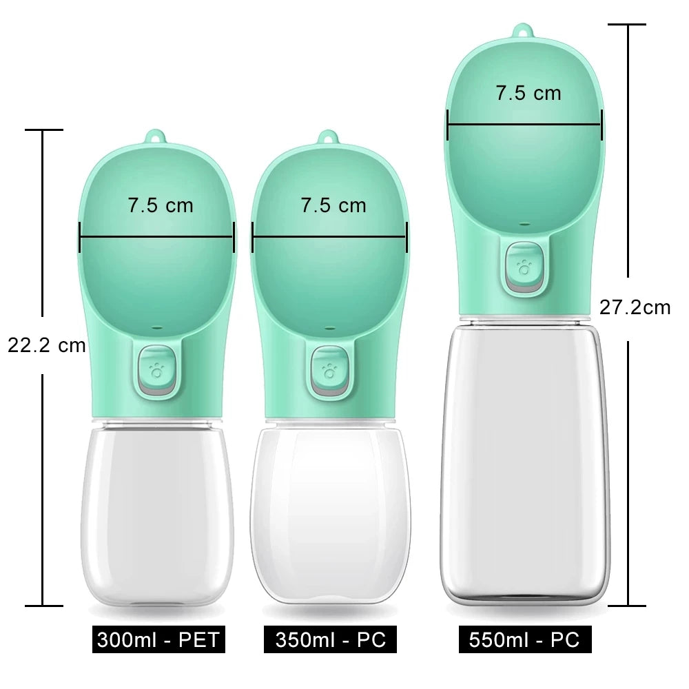 Bouteille d'Eau Portable pour Chien - Abreuvoir 2-en-1 Étanche pour Promenades