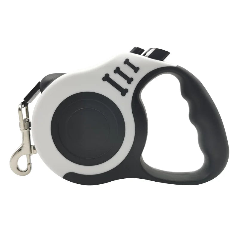 Laisse Rétractable 5m pour Chien - Nylon Solide, Frein Automatique, pour Petits et Grands Chiens